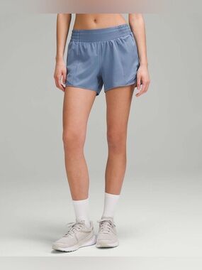 Lululemon Hotty Hot High Rise Short 4" Lined size 4 Oasis Blue OASB